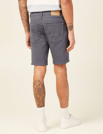 Bermuda éco-responsable bleu gris homme