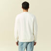 Sweat manches longues en coton ecru homme