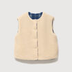 Gilet sans manches r&eacute;versible bleu femme