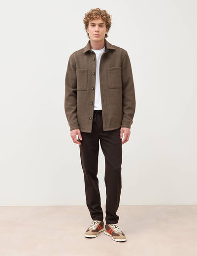 Pantalon chino jogger marron homme