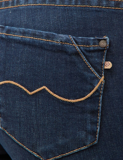 Jeans slim 7/8&egrave;me denim brut femme