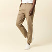 Pantalon chino stretch taupe homme