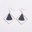 Boucles d'oreilles pendantes bleu marine femme