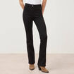 Jeans bootcut taille haute denim noir femme