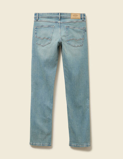 Jeans straight longueur 34 denim denim dirty homme