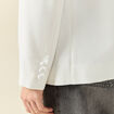 Veste esprit blazer droite ecru femme