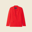 Veste esprit blazer cintrée rouge foncé femme