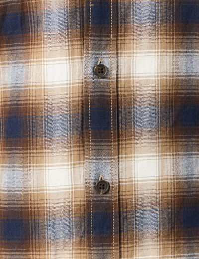 Chemise manches longues bleu marine homme