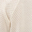 Sweat col rond manches 3/4 brillant ecru femme
