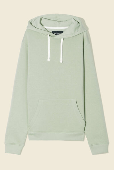 Sweat manches longues vert olive homme