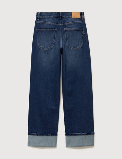 Jeans straight taille standard denim brut femme