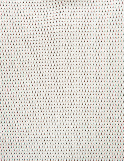 D&eacute;bardeur col rond en coton ecru homme