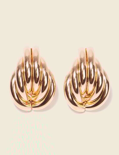 Boucles d'oreilles clous couleur or femme