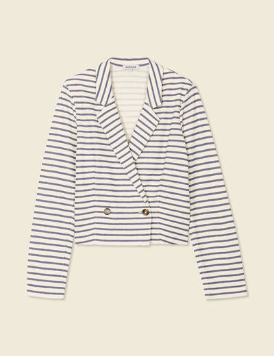Gilet manches longues ecru femme