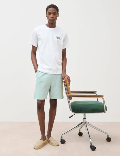 Short jogpant bleu gris homme