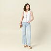 Blouse sans manches blanc femme