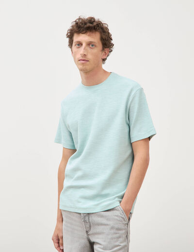 T-shirt manches courtes bleu gris homme