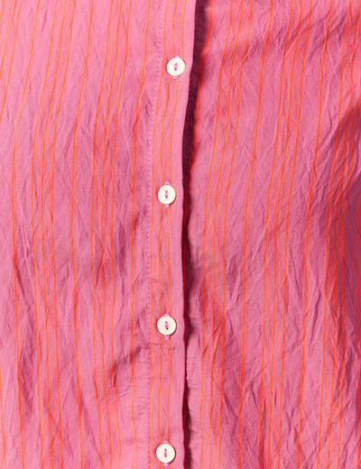 Chemise oversize manches longues prune femme