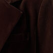 Veste blazer velours marron fonc&eacute; femme