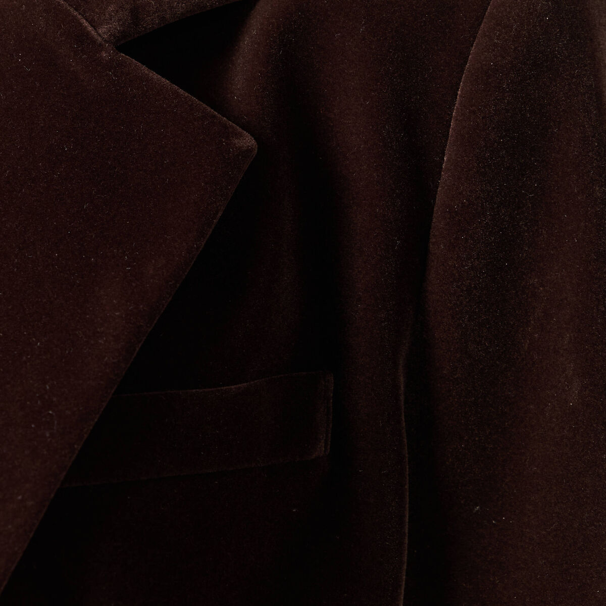 Veste blazer velours marron fonc&eacute; femme