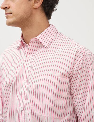 Chemise boyfriend en coton rose homme