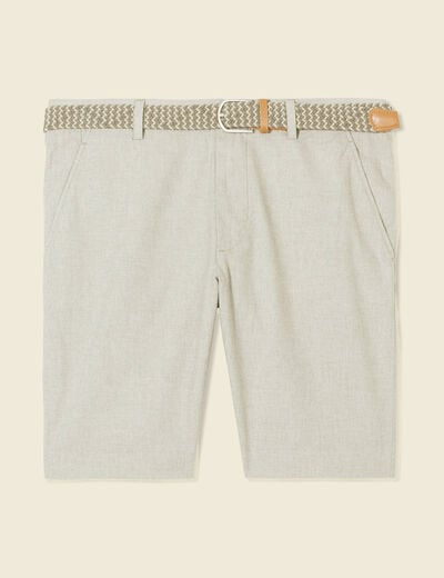 Short à ceinture vert kaki homme