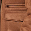 Blouson suédine col aviateur marron homme