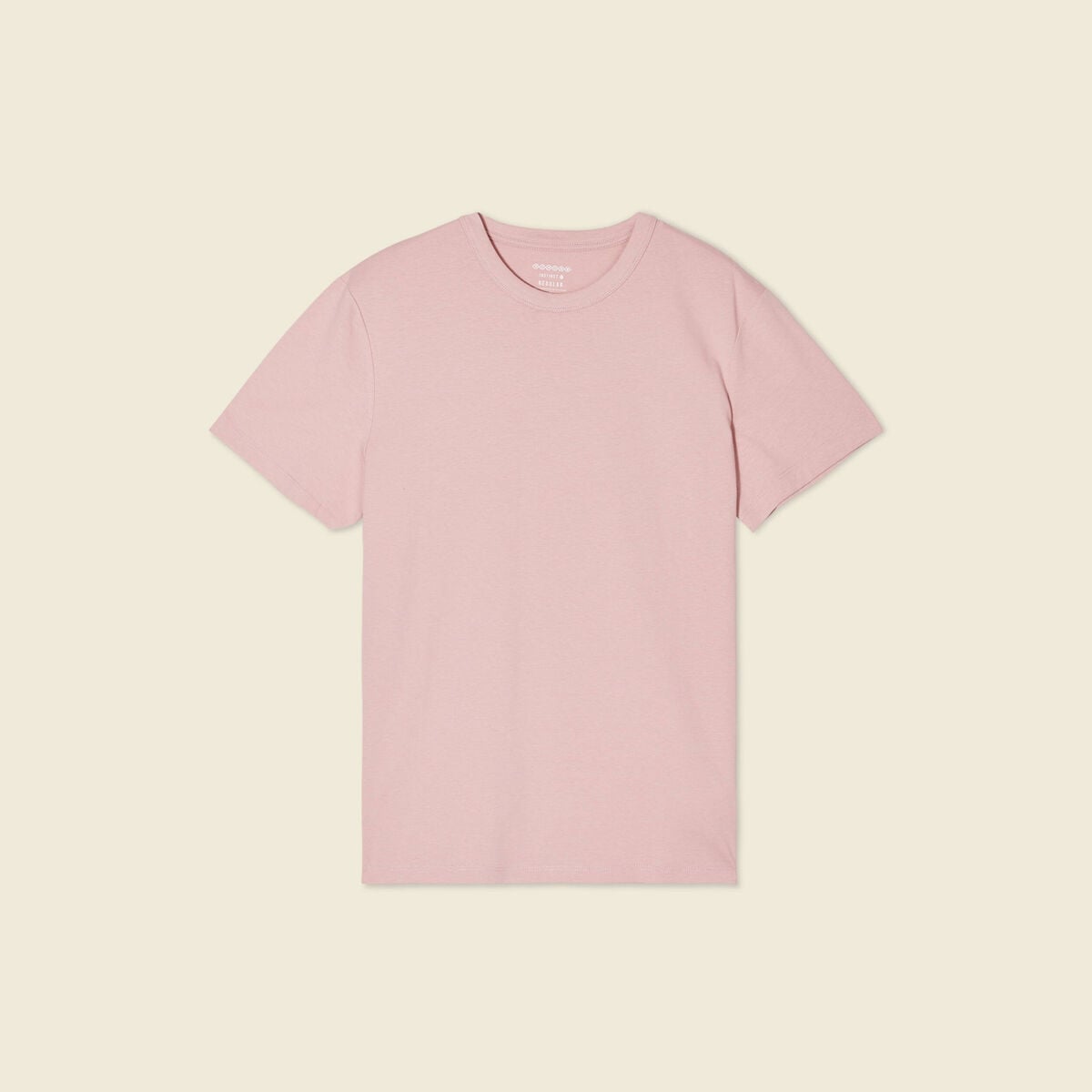 T-shirt en coton manches courtes rose pastel homme