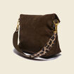 Sac bandouli&egrave;re avec doublure vert kaki femme