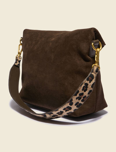 Sac bandouli&egrave;re avec doublure vert kaki femme