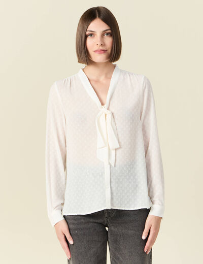 Chemise éco-responsable ecru femme