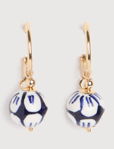 Boucles d'oreilles bleu electrique femme