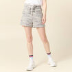 Short ajust&eacute; taille haute creme femme