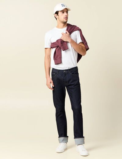 Jeans straight fabriqué en France denim brut rinse homme