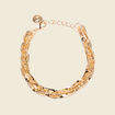 Bracelet chaîne torsadée couleur or femme