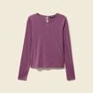 T-shirt manches longues violet femme