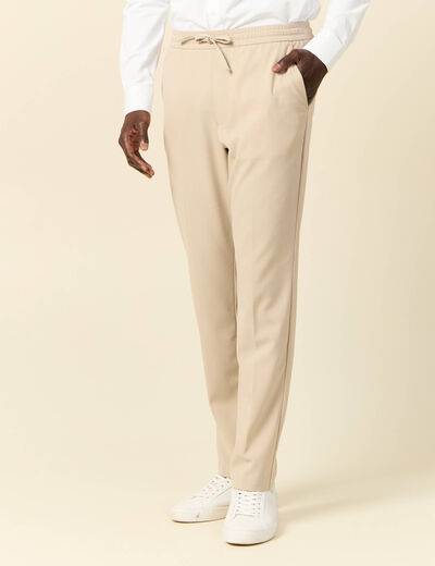 Pantalon jogger beige homme