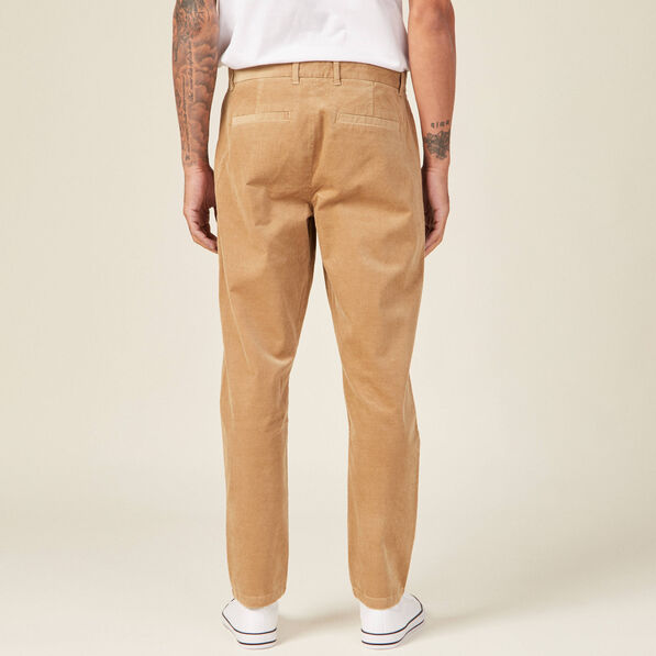 pantalon chino tapered velours beige homme Pantalon chino tapered velours beige homme