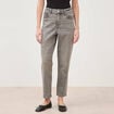 Jeans mom 7/8&egrave;me denim gris femme