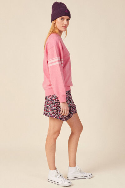 Sweat éco-responsable rose fushia femme