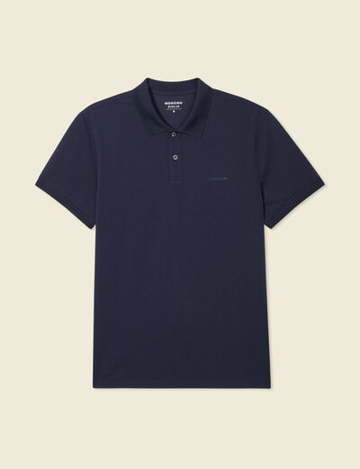 Polo manches courtes bleu marine homme