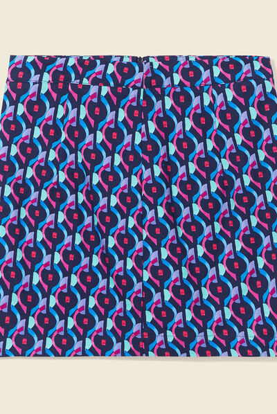 Jupe droite bleu femme
