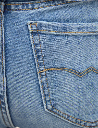 Jeans bootcut taille haute denim used femme