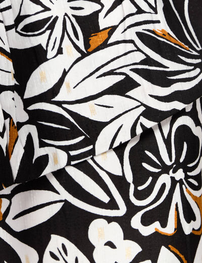 Blouse asymétrique noir femme