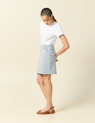 Jupe en jeans bleu marine femme