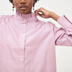 Chemise manches longues col montant multicolore femme