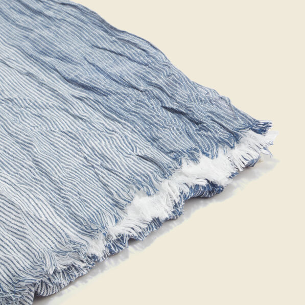 Foulard effet froissé bleu marine homme