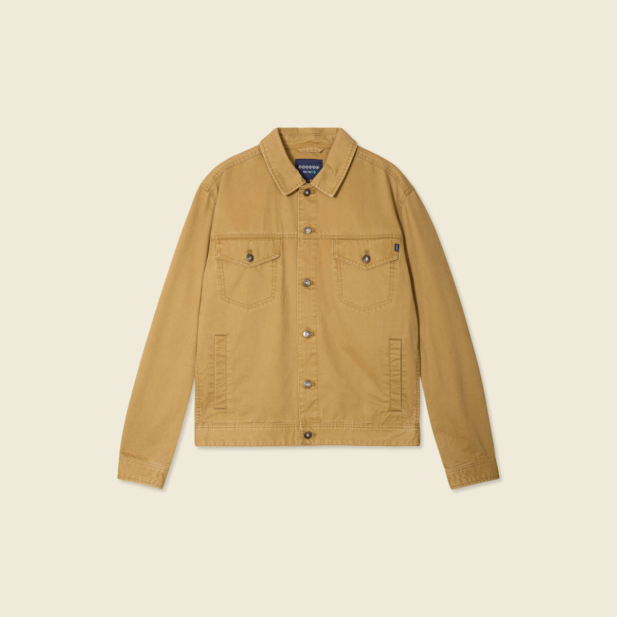 Blouson boutonné camel homme