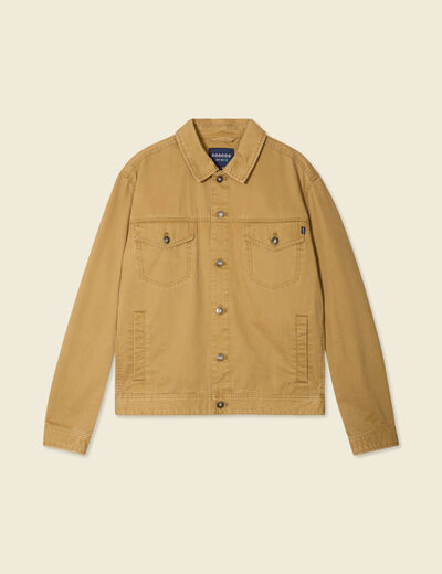 Blouson boutonné camel homme