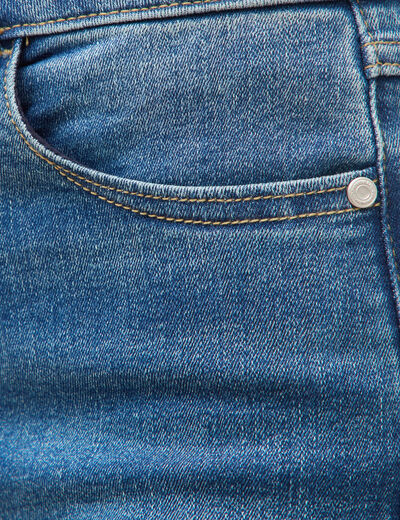 Jeans slim taille haute 7/8&egrave;me denim stone femme